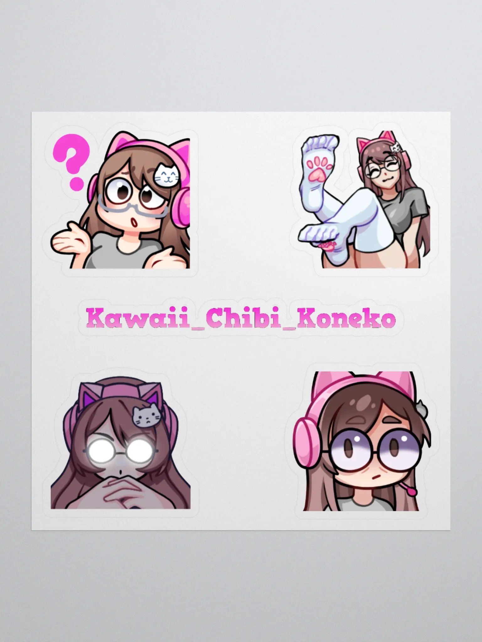 Koneko Kiss cut sticker sheet Whimzee art sheet 2 product image (2)