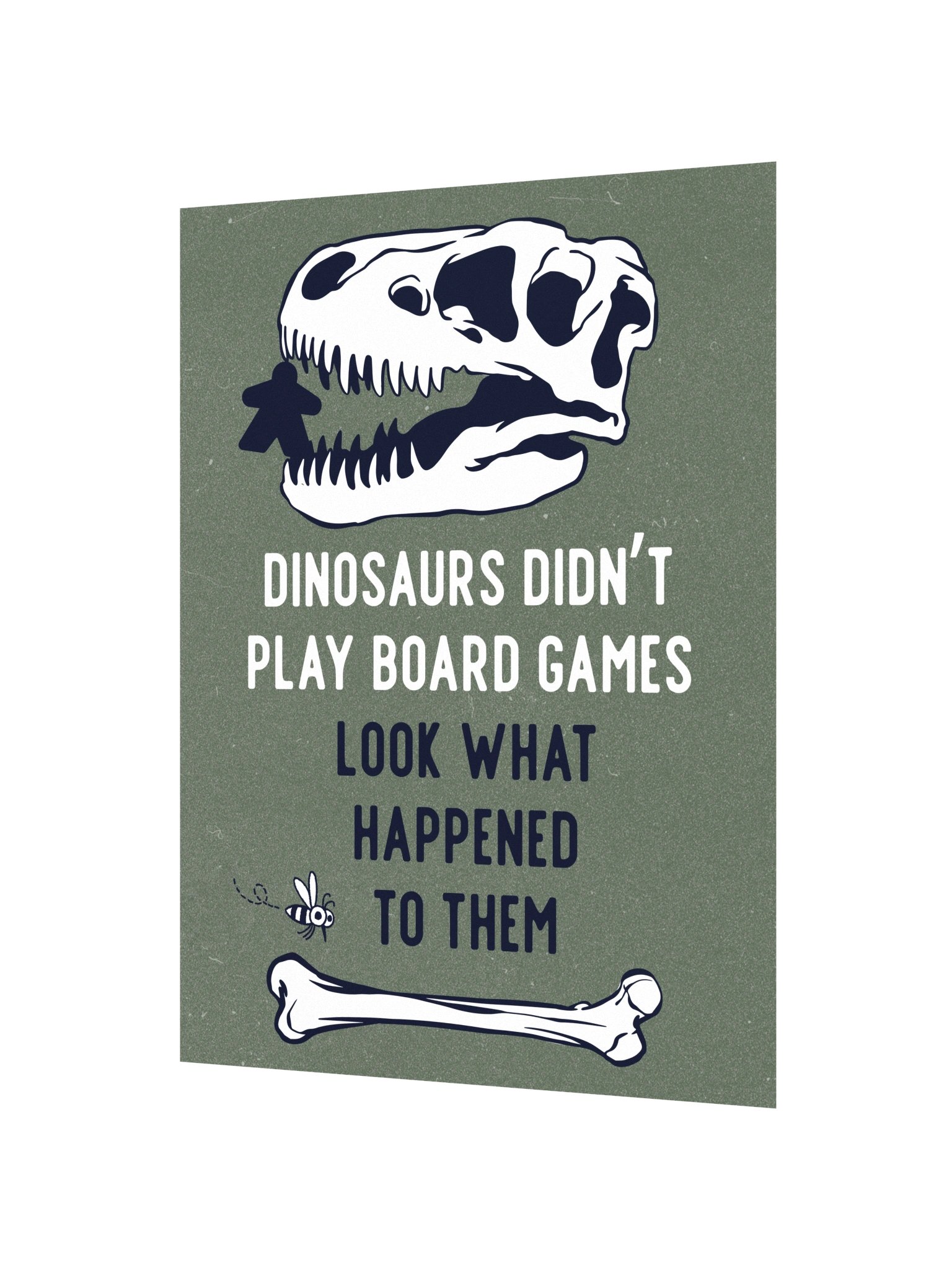 Funny Extinct Dinosaur Board Game Room Poster - UNFRAMED product image (2)