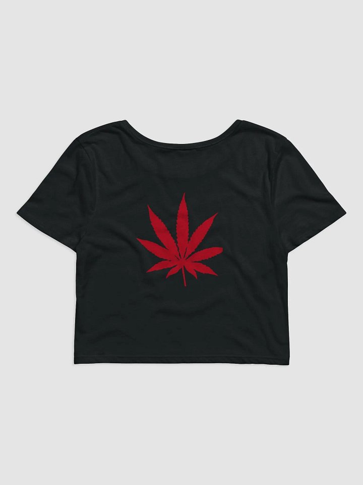 Cannabis Leaf Good Vibes Women's Crop Tee product image (5)
