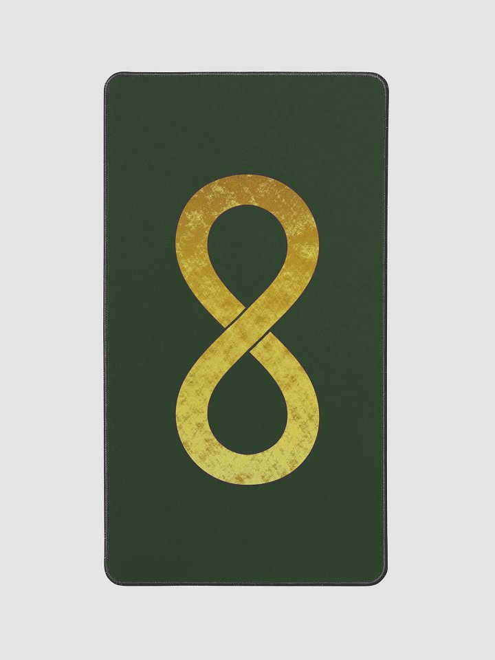 Golden Infinity Desk Mat (Green, 12" x 22") product image (2)
