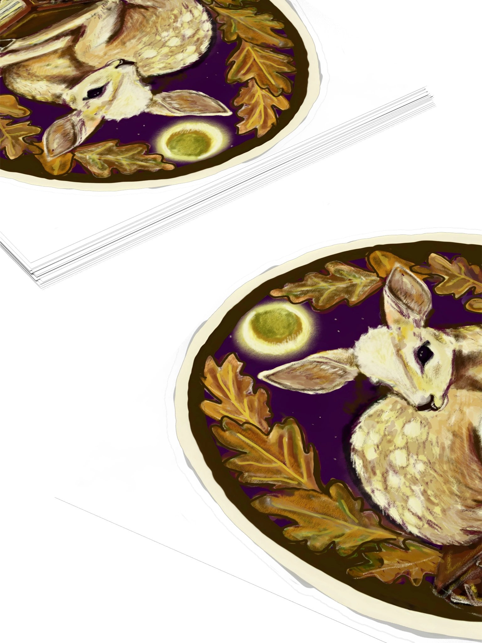 Autumn Fawn Moon Sticker product image (4)