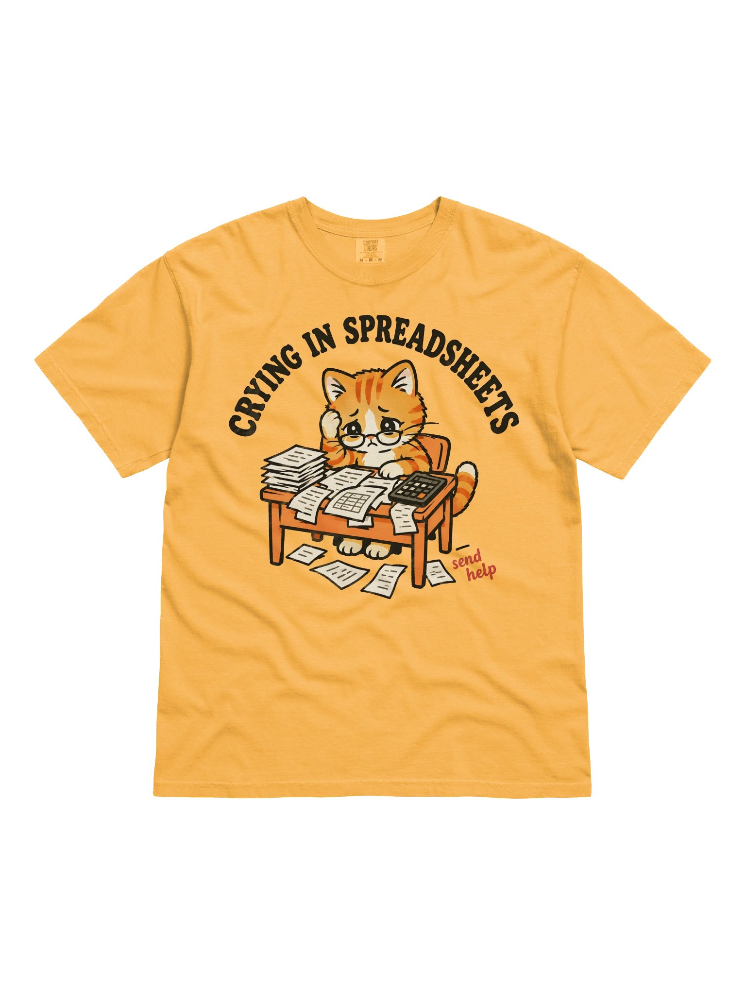 Crying in Spreadsheets Cat Tee product image (1)