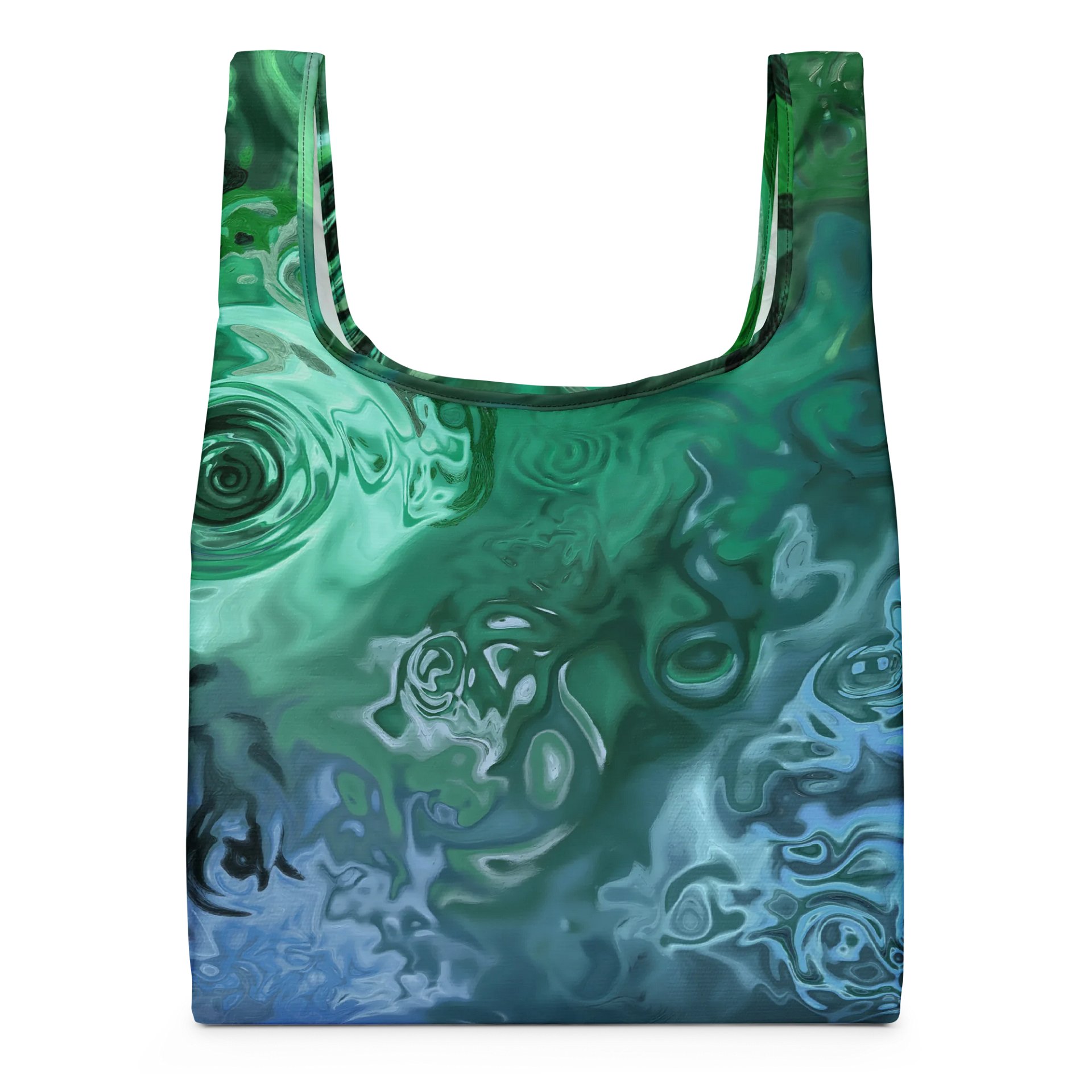 Emerald Serenity Foldable Shopping Bag product image (3)