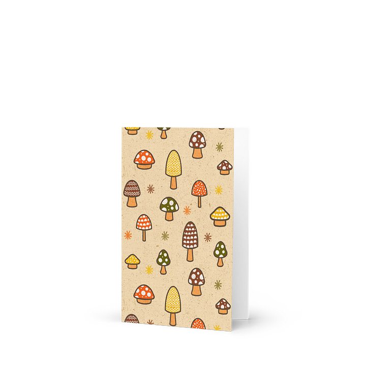 1970s Retro Mushrooms Greeting Card product image (1)