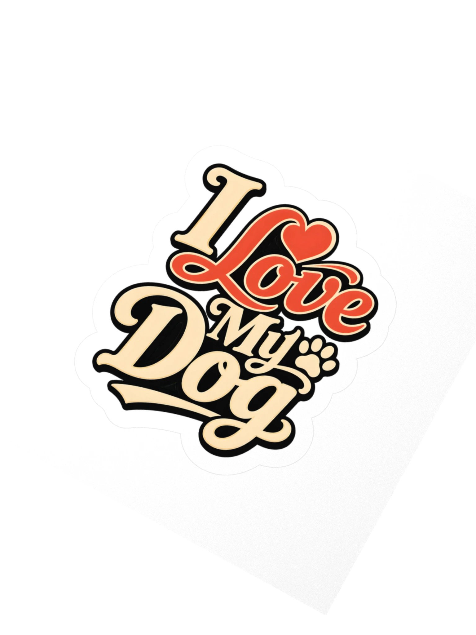 I Love My Dog Sticker product image (2)