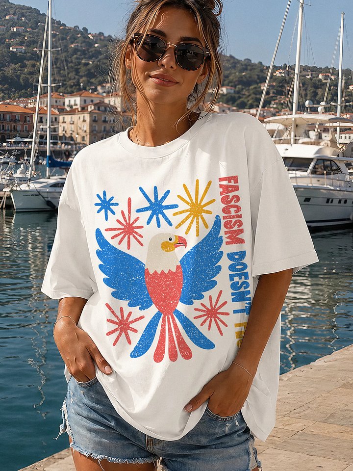 Fascism Doesn't Fly Progressive Anti Trump Americana T-Shirt product image (40)