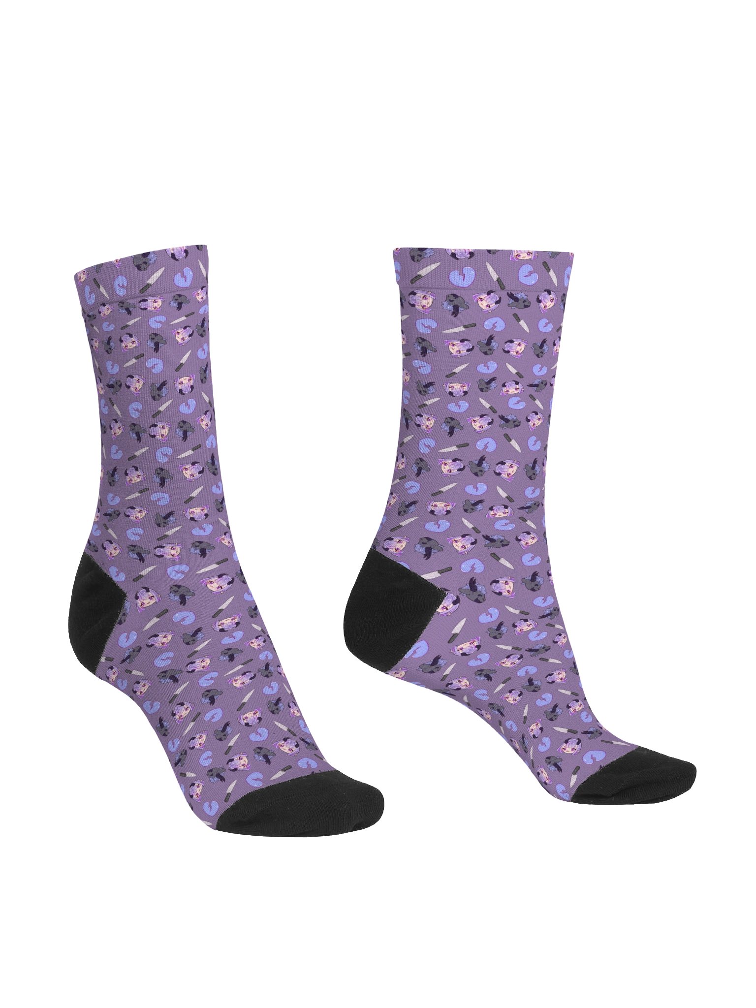 Yandere Pattern Crew Socks product image (3)