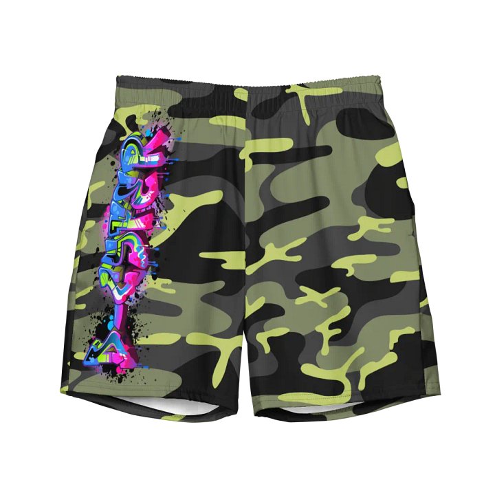 Neon Camo Splash Swim Trunks product image (2)