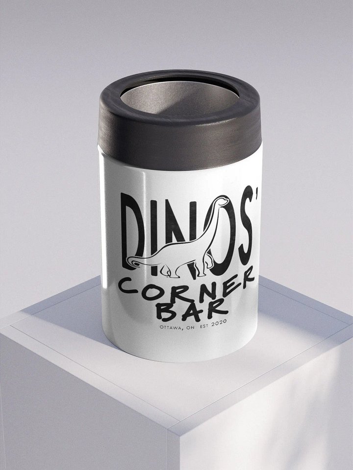 Dinos' Corner Bar Steel Koozie [Dark] product image (1)