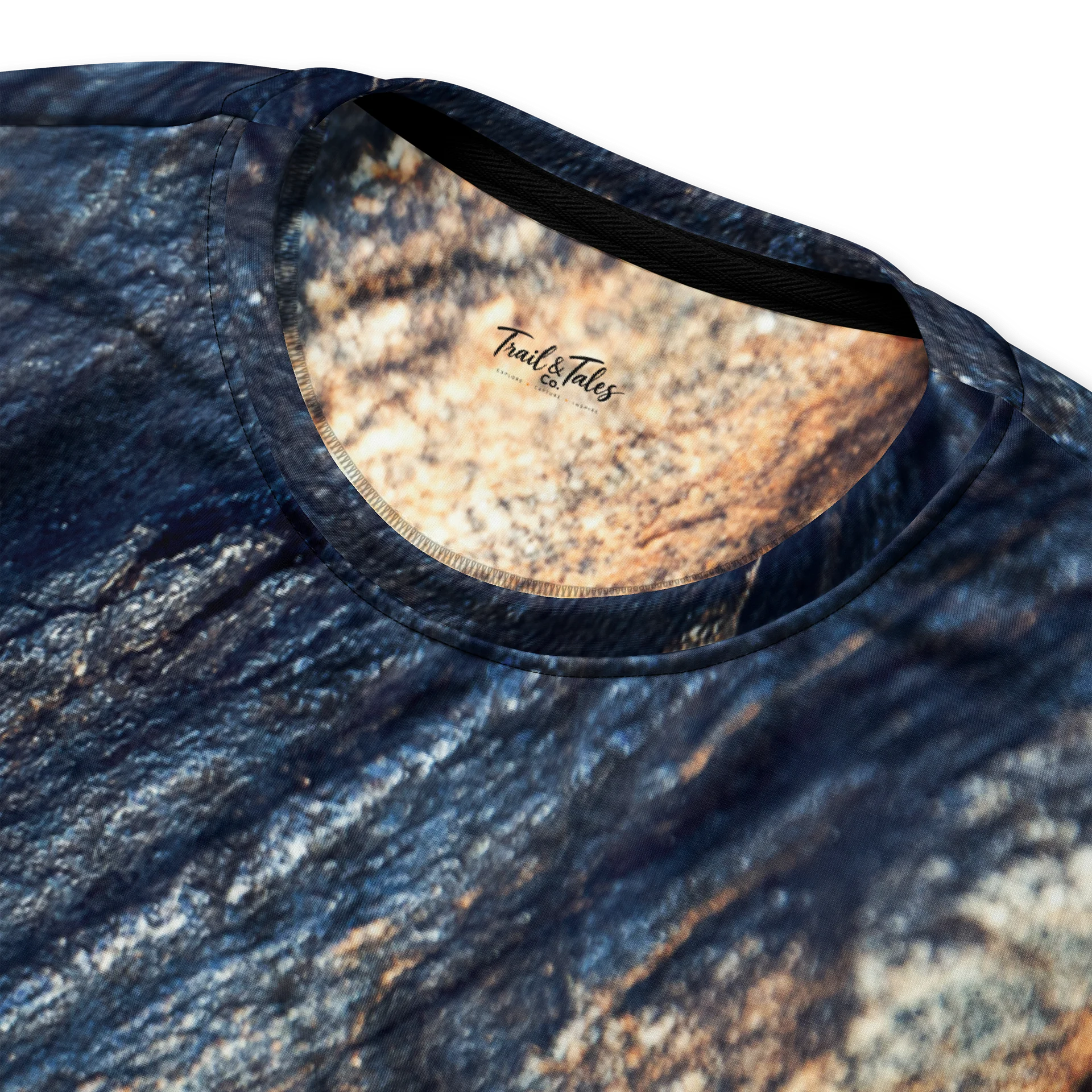 Obsidian Vein Unisex All-Over Print Recycled Dark Mineral Sweatshirt product image (4)