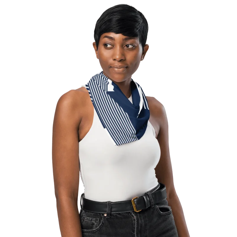 Geometric Navy Blue Bliss Bandana product image (4)