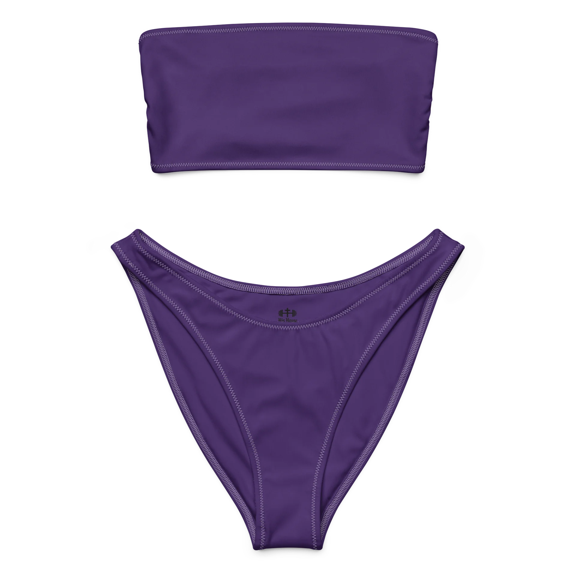 His House Womens Bandeau Bikini Set - Purple product image (3)