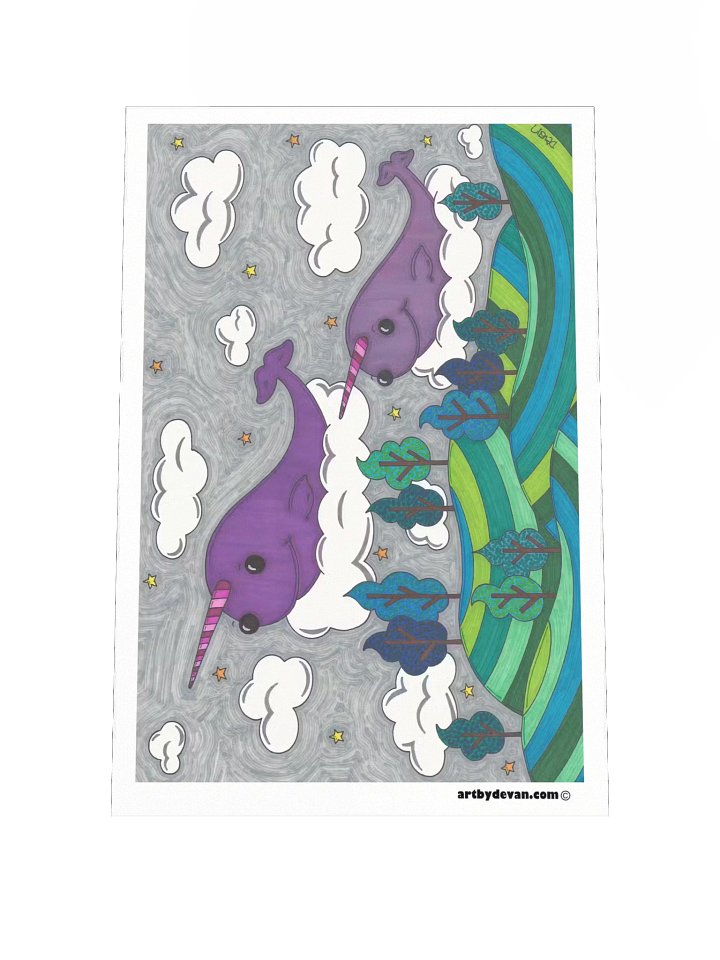 Art Print: Narwhals in the Sky product image (1)