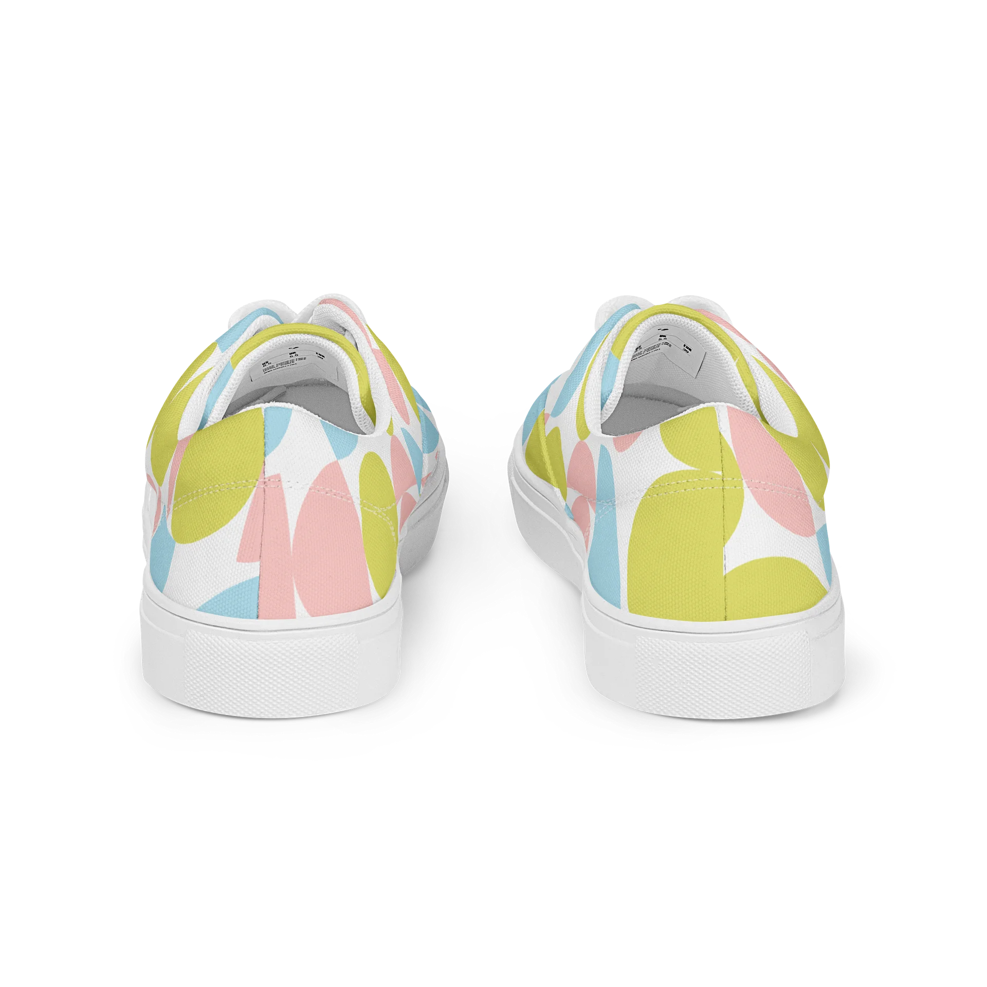 Retro Pastel Geometric Lace-Up Shoes For Women product image (5)