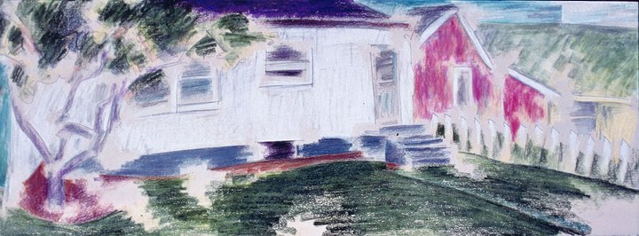 Three houses 1985 print product image (1)
