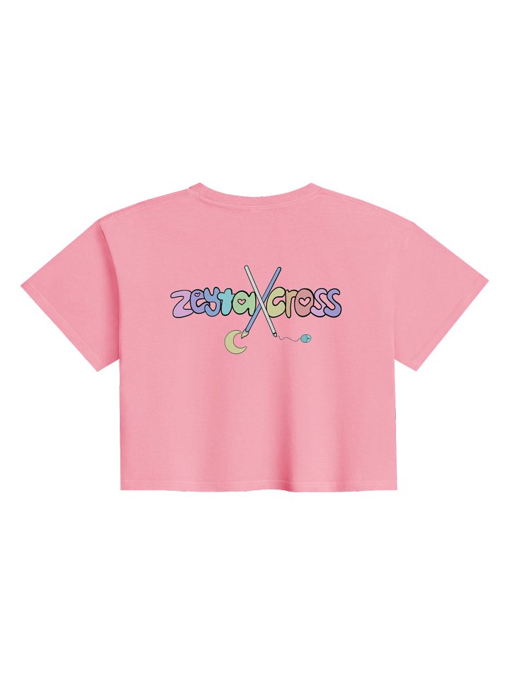 Cropped T-shirt - Queenguin Rep. with Zeyta Cross Logo product image (7)