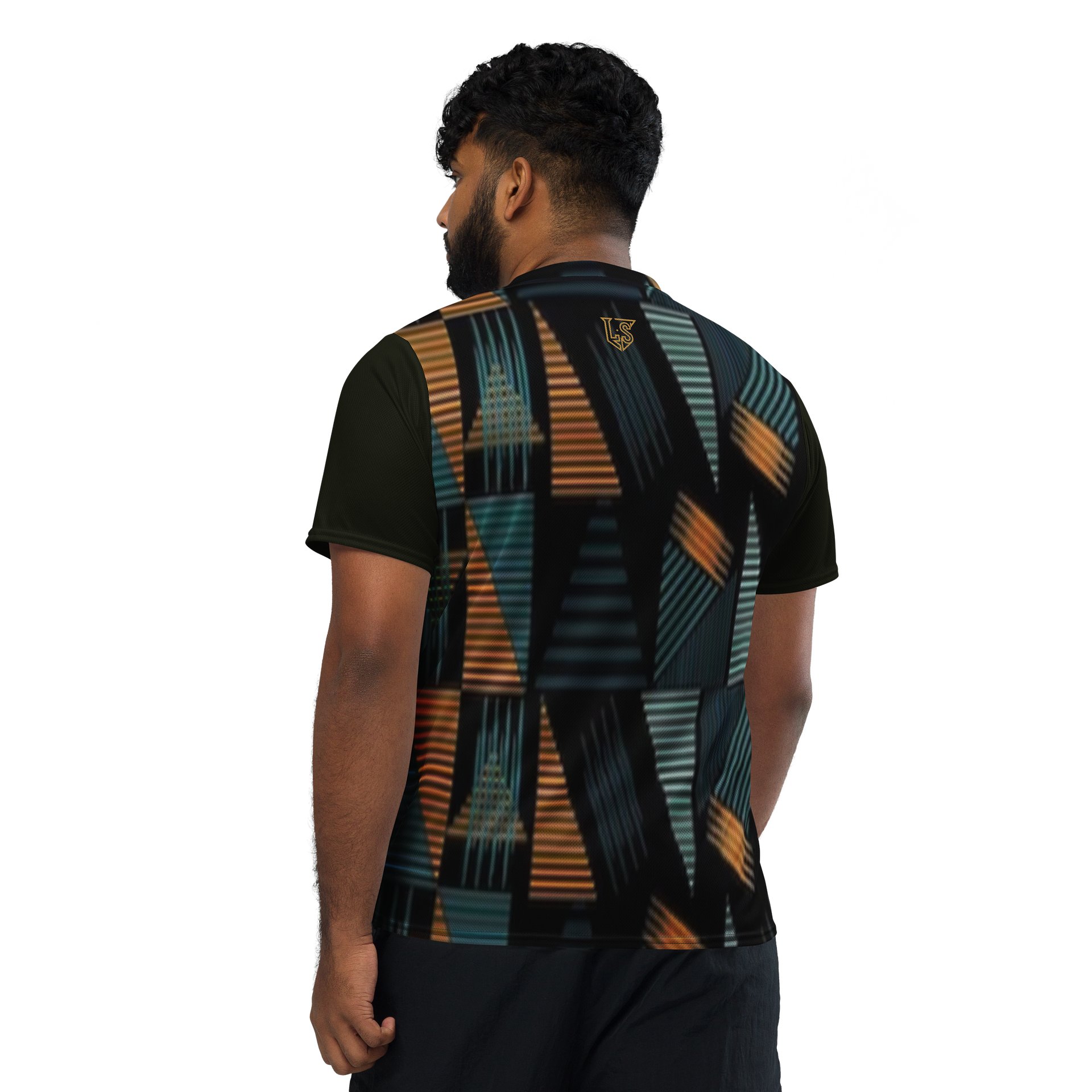 Lafate Designer Print Shirt Black Multicolor-don't quit product image (2)