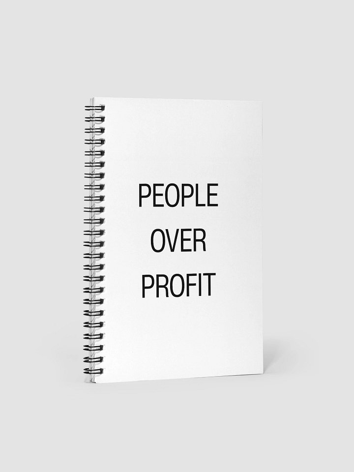 PEOPLE OVER PROFIT Invisible Universe Spiral Notebook product image (1)