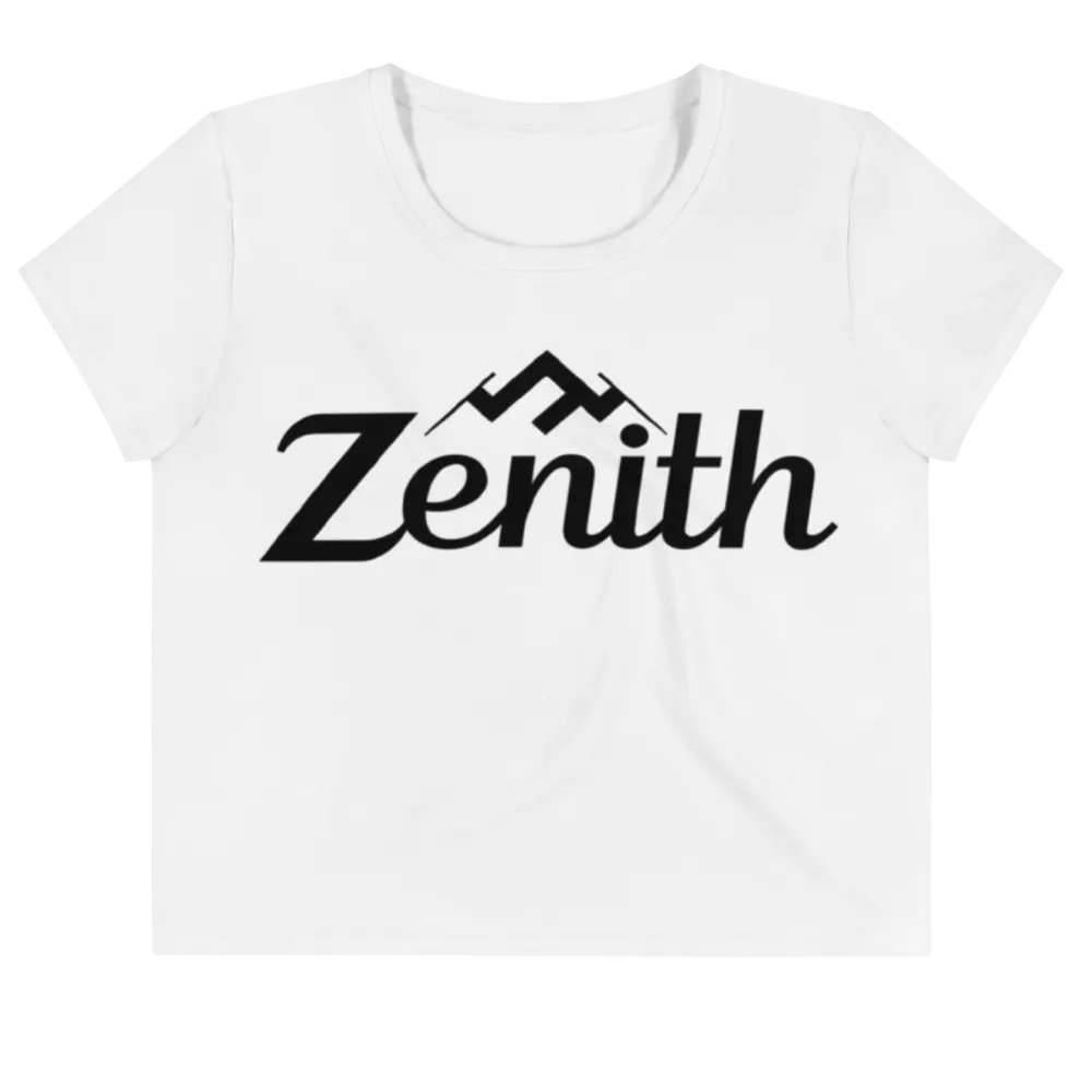 Zenith Women's Crop Tee - White, Mountain Peak Design product image (3)