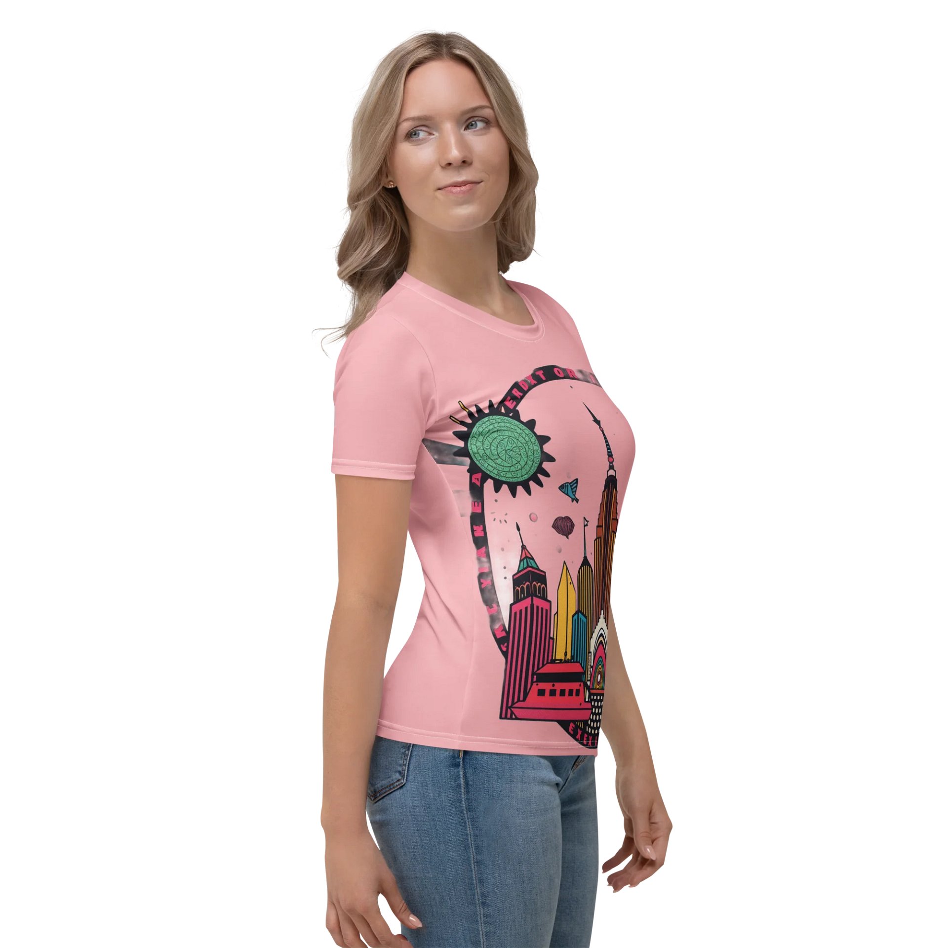 Cosmic Cityscape All-Over Print Tee product image (4)