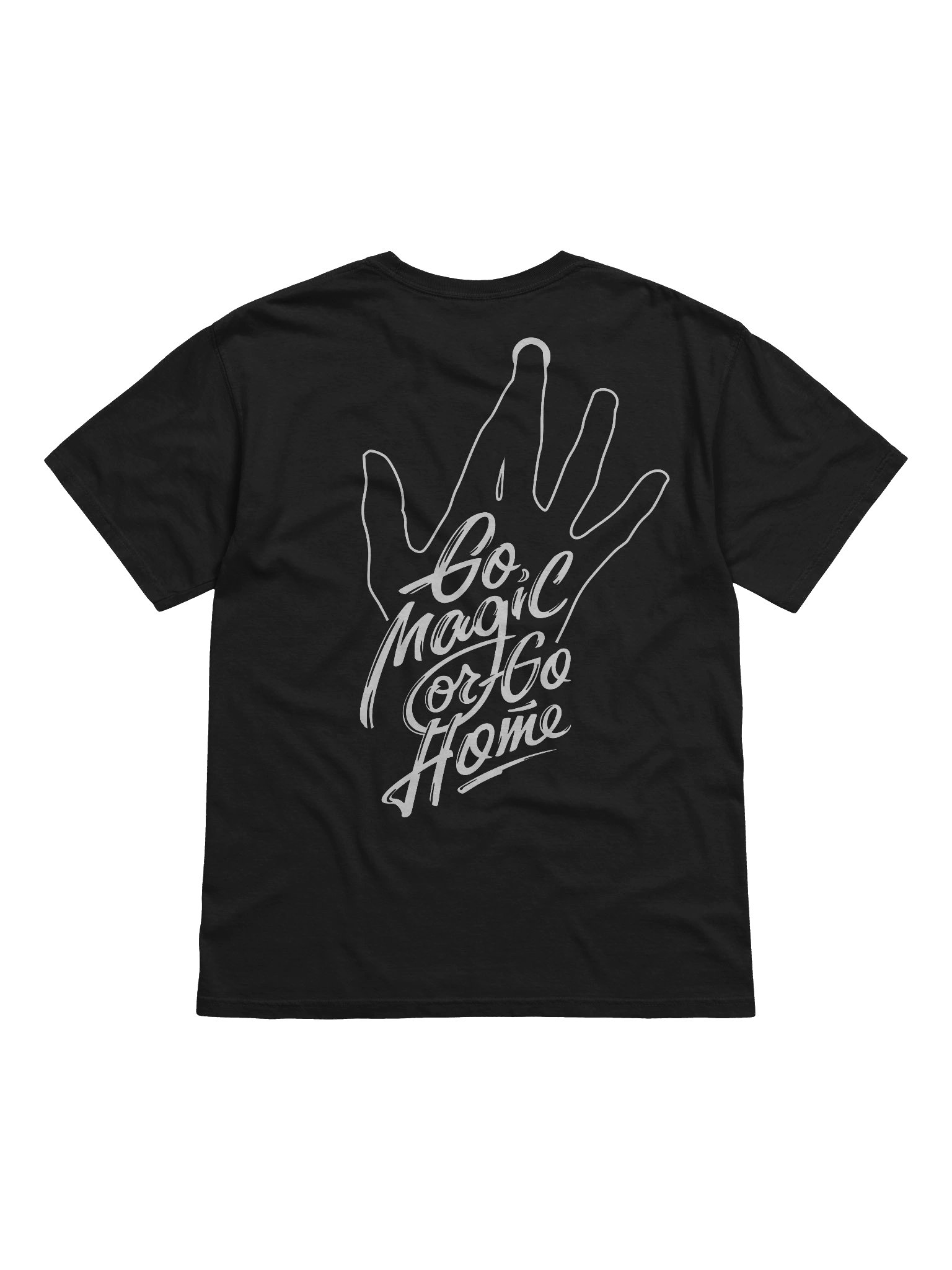 T-Shirt: Go Home (Hand) [Dark, Back] product image (1)