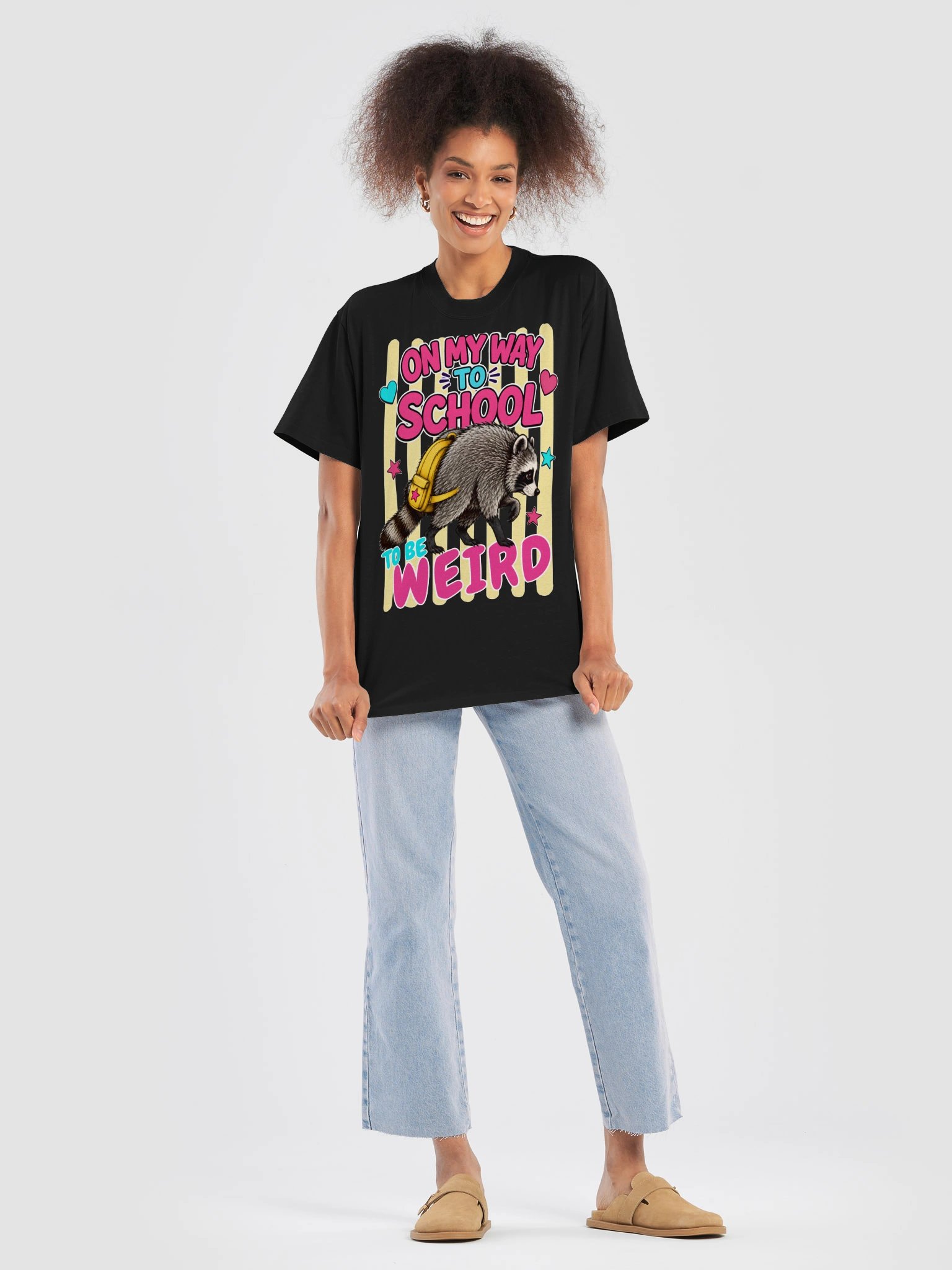 Jimothy Back to School On My Way to Be Weird funny Raccoon t-shirt product image (31)