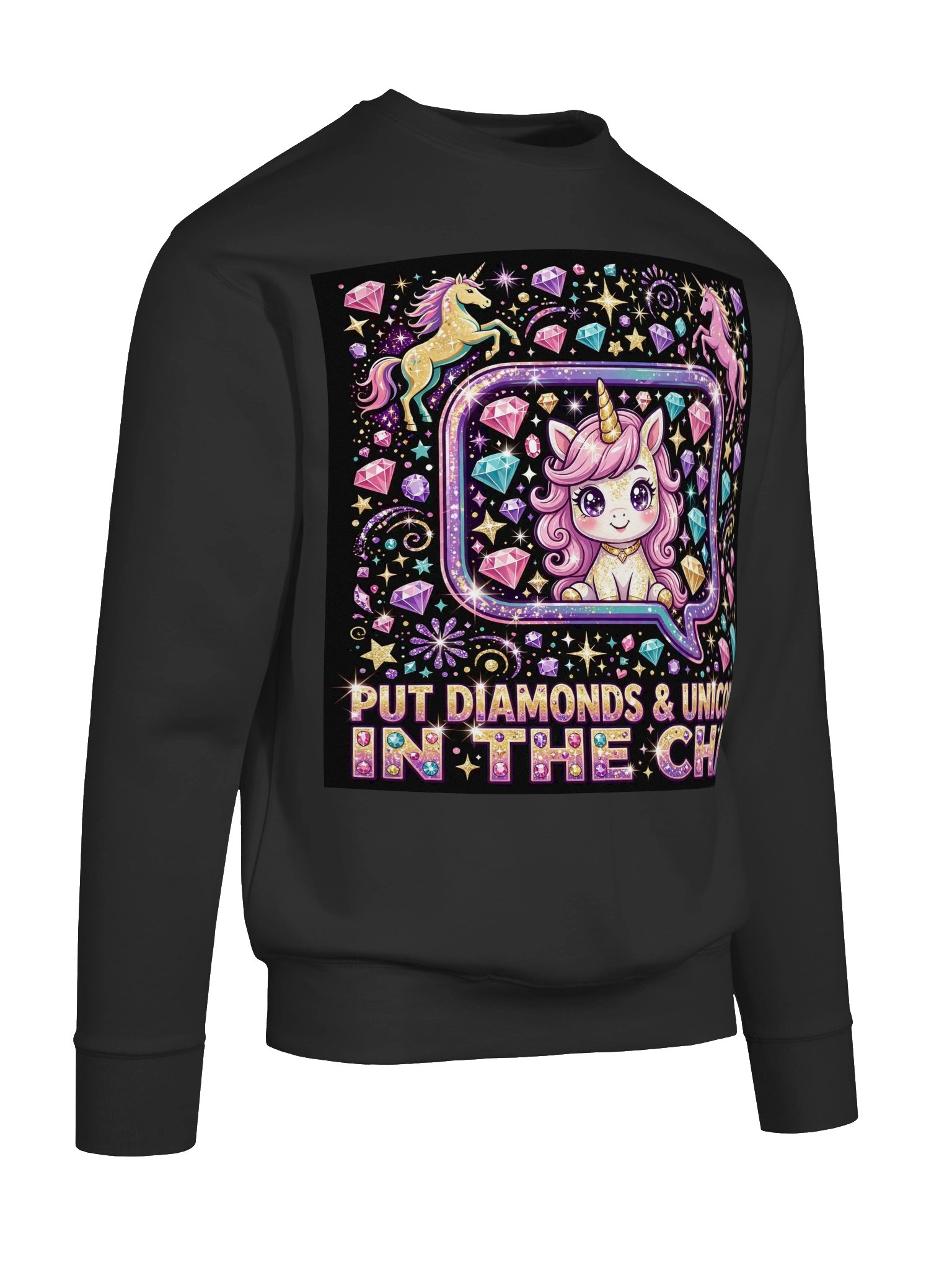 Put Diamonds and Unicorns in the Chat Sweatshirt product image (10)