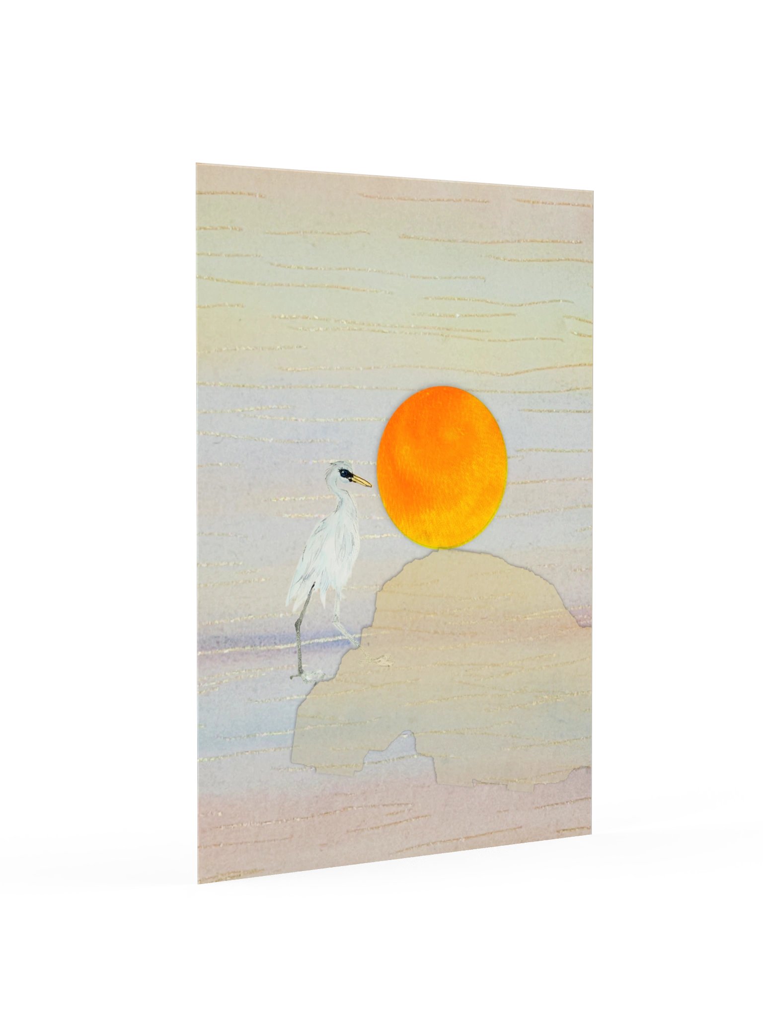 Golden Sunset Crane Print product image (13)