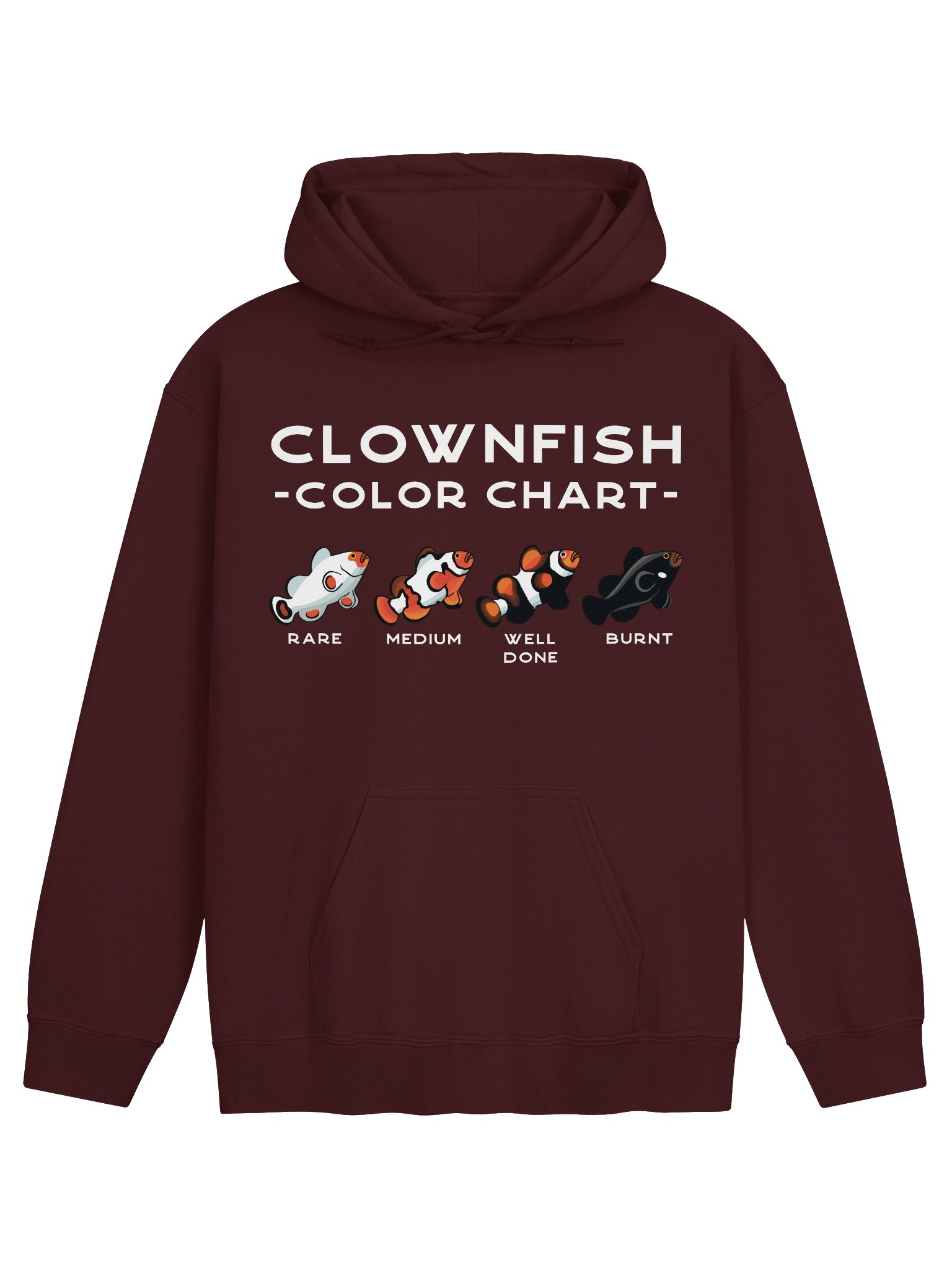 Clownfish Color Chart Hoodie for Reef Aquarium Lovers product image (6)