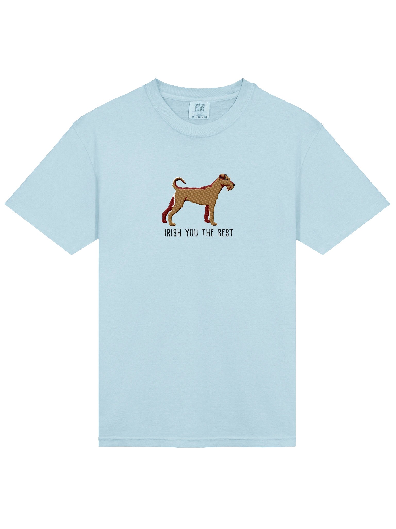 Irish You the Best T-Shirt(Embroidered) of an Irish Terrier(Tan) product image (6)
