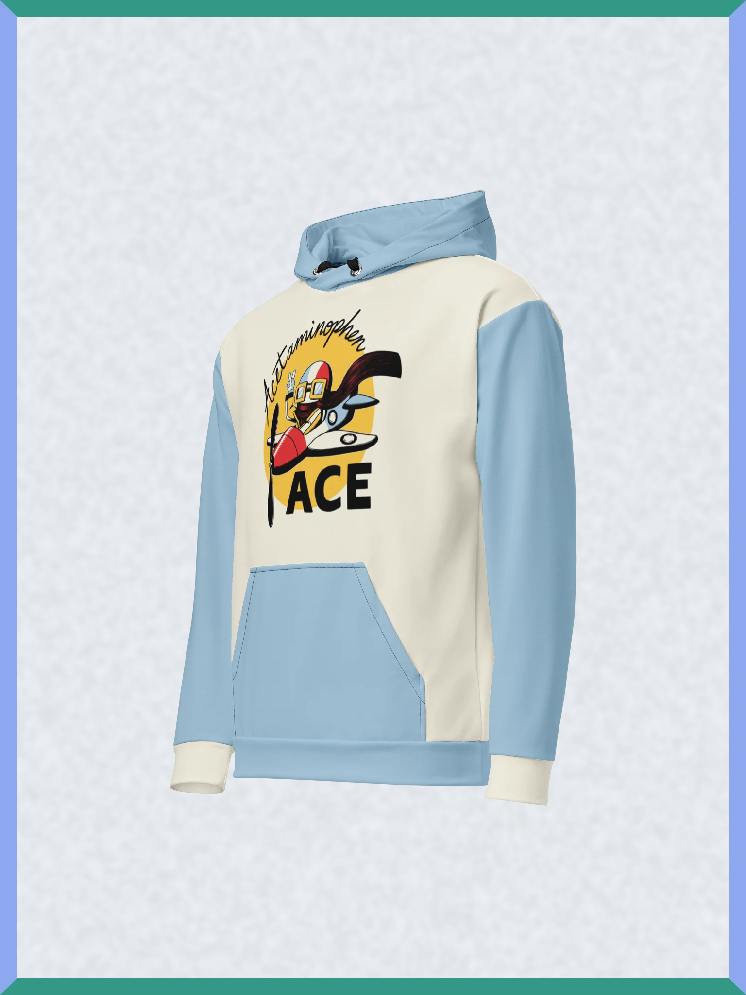 Acetaminophen Ace - Blue-Sleeved Pullover Hoodie product image (2)