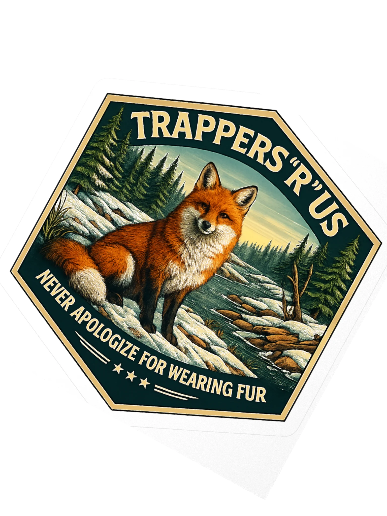 Never Apologize Fox Sticker product image (4)