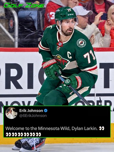 Stanley Cup Champion @6erikjohnson6 believes the Minnesota Wild will land Dylan Larkin 👀 @golfzonemn 

#minnesotawild #nhlnews