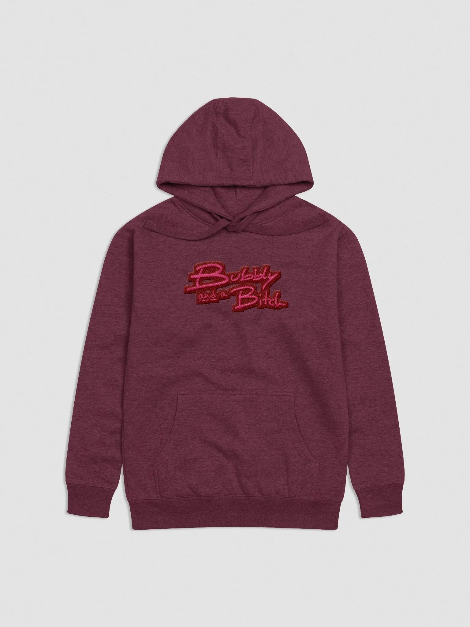 Bubbly and a B*tch (rose design) embroidered heavyweight hoodie product image (14)