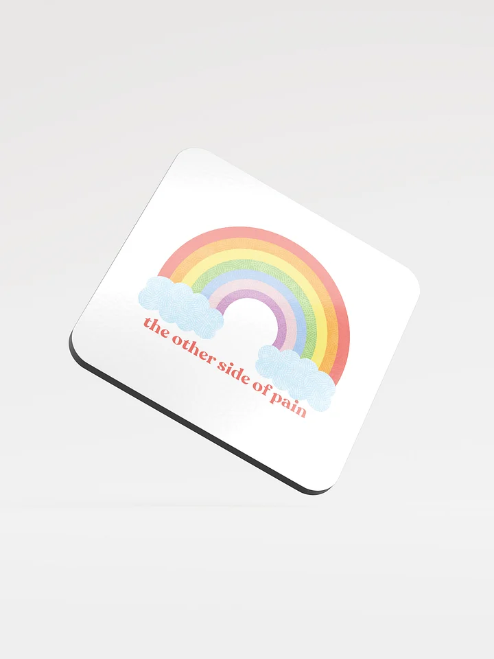 ''The other side of pain'' rainbow coaster product image (1)