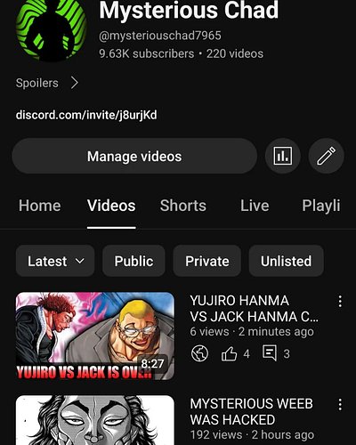 Hey guys, the main channel mysterious weeb has been hacked and the process of recovering the channel may take two weeks. Ther...