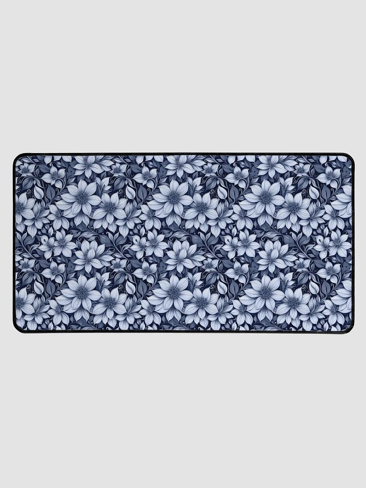 Indigo Flowers Desk Mat product image (1)