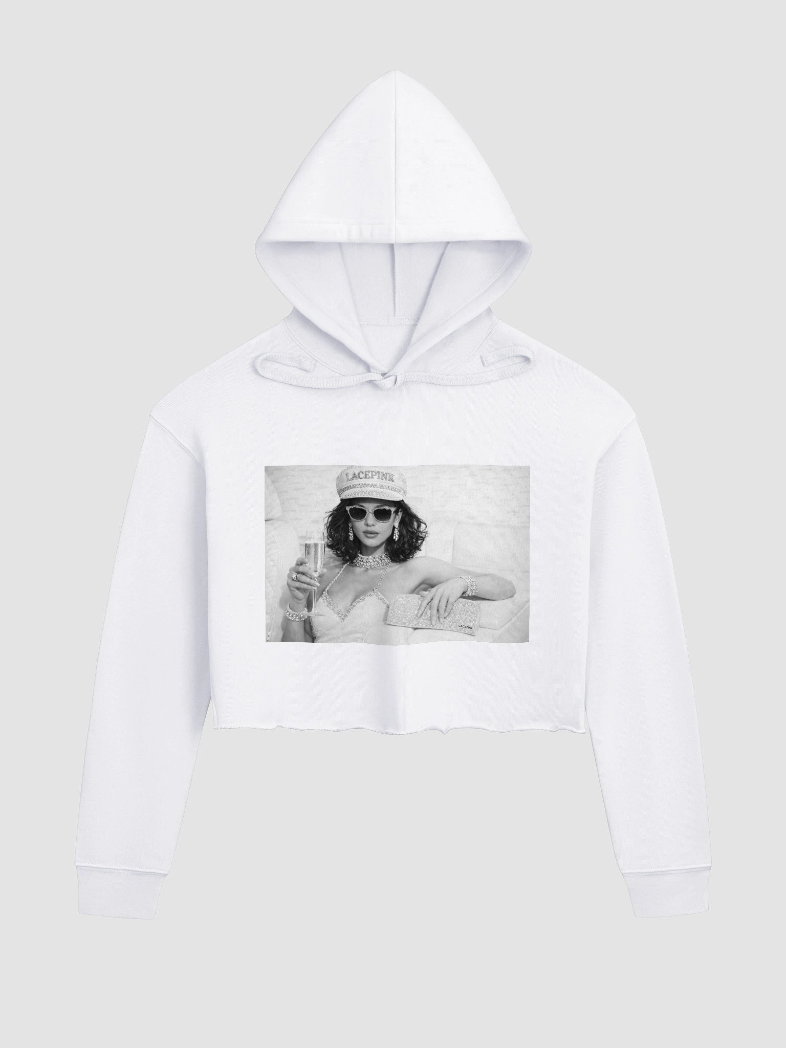 Lacepink Essential Dewdrop Fleece Crop Hoodie product image (25)
