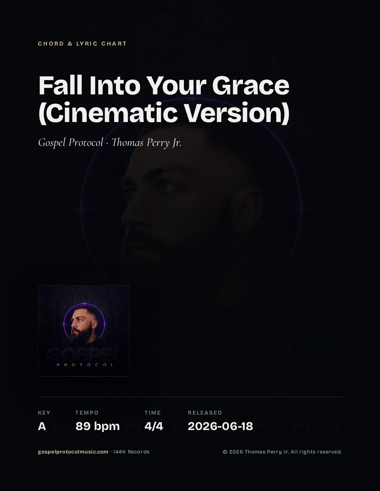 Fall Into Your Grace (Cinematic Version) — Chord & Lyric Chart product image (1)