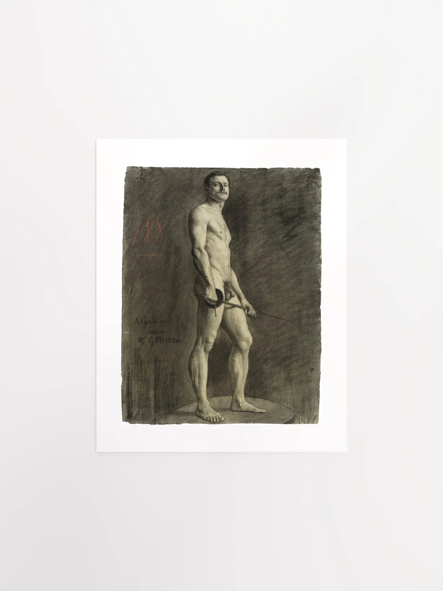 The Naked Fencer By Arthur-Joseph Guenoiot (1885) - Print product image (1)