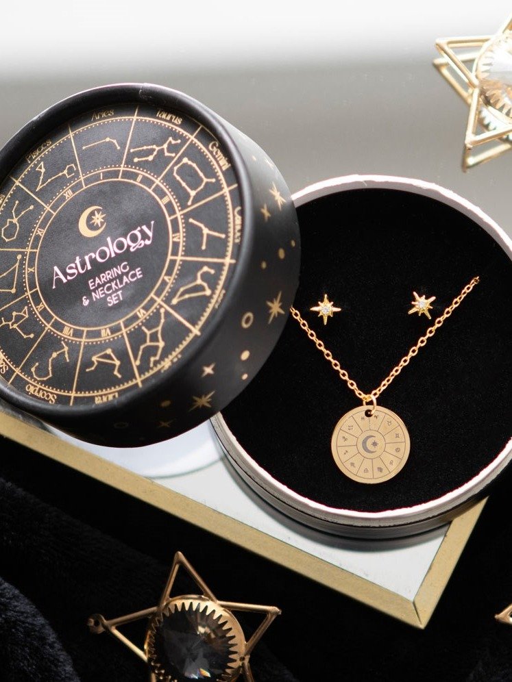 Astrology Wheel Earring & Necklace Set — Only 4 Available product image (1)