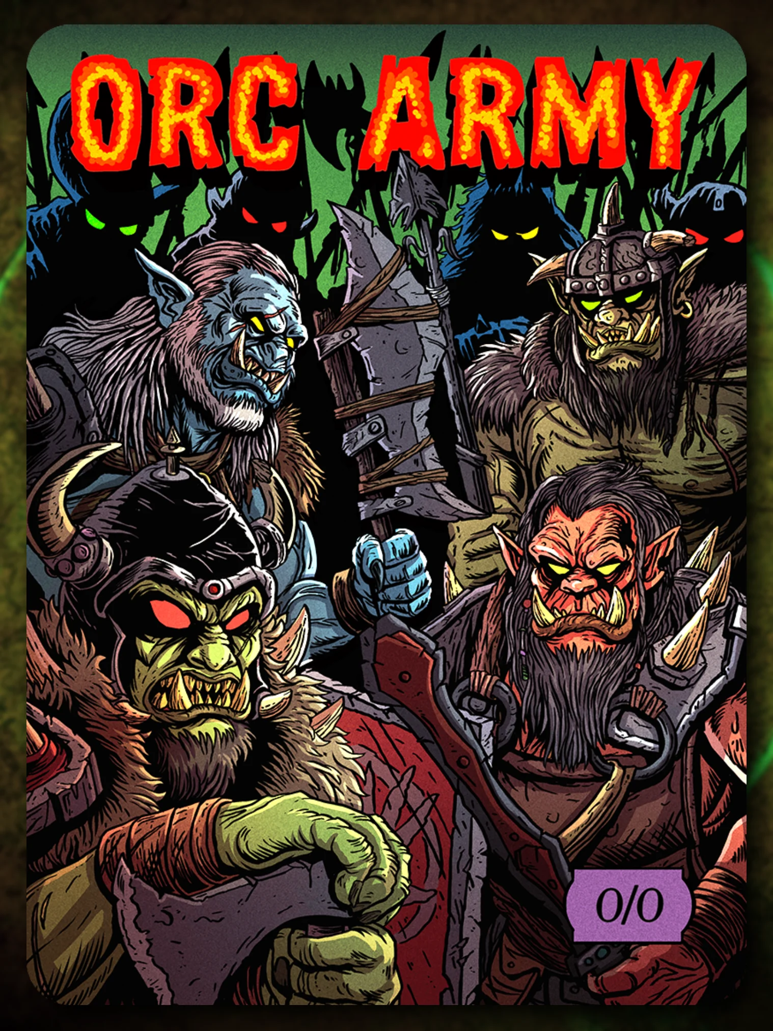 Orc Army 0/0 Full Art Token product image (1)