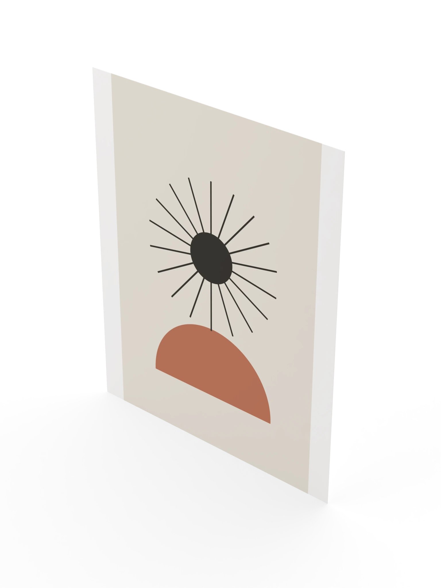 Charcoal Sun Print | Earthy Bathroom Wall Art product image (5)