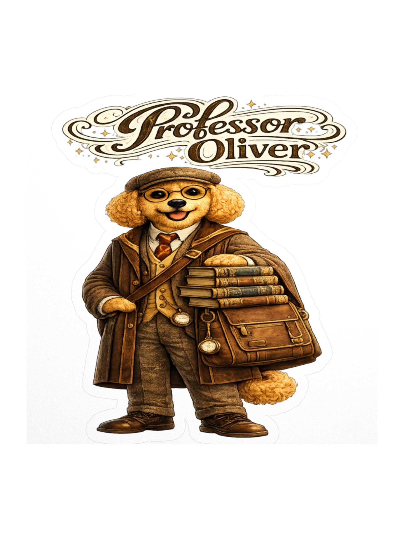 Professor Oliver Dog Kiss Cut Sticker product image (1)