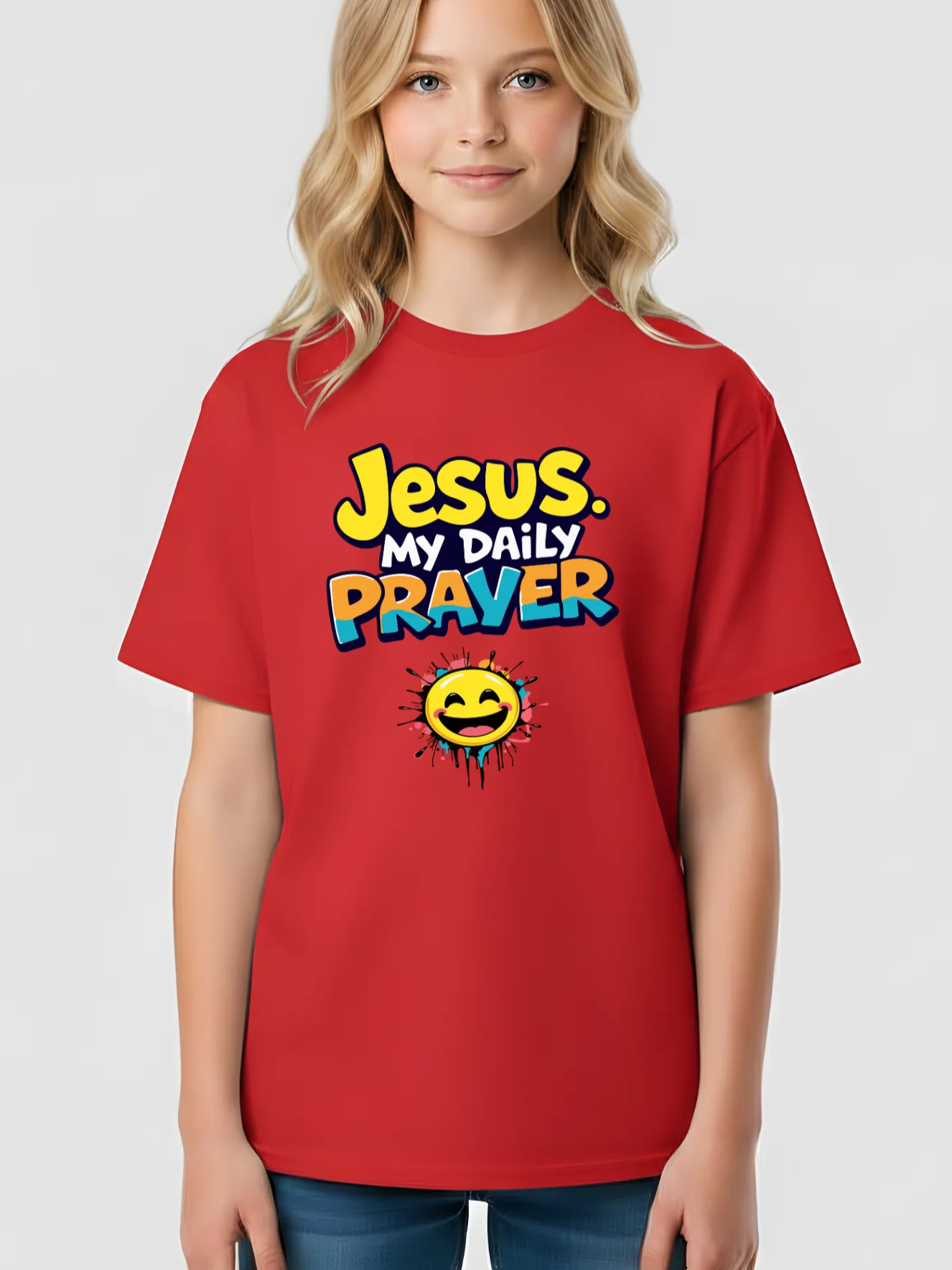 Jesus My Daily Prayer Girls T-Shirt product image (1)