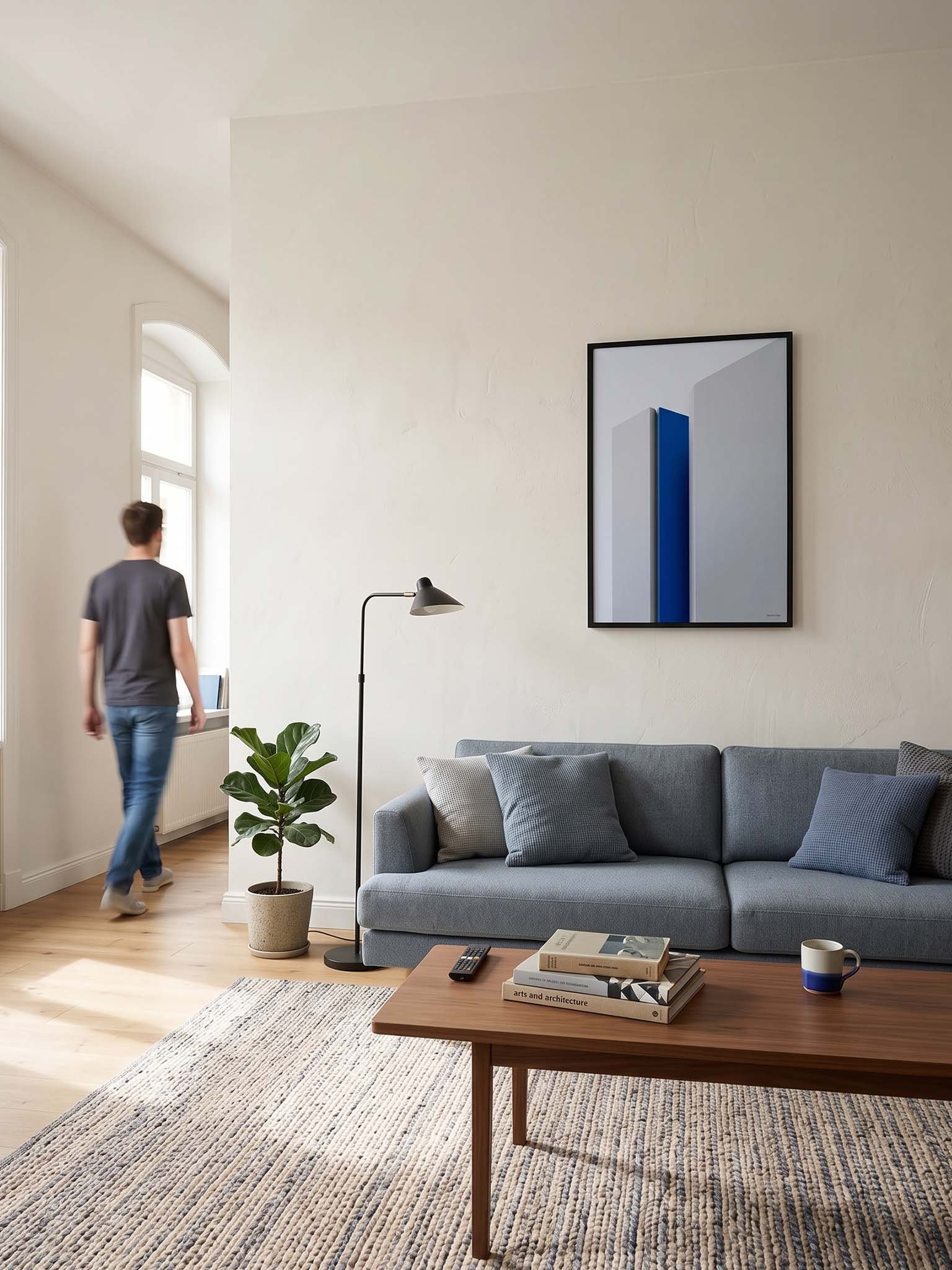 Cobalt Interval - Minimalist Architectural Wall Art product image (37)