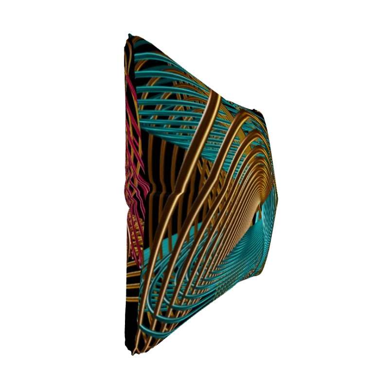 Oscilloscopic Dance 4+1 - Lissajous Figures Mathematical Art Pillow product image (5)