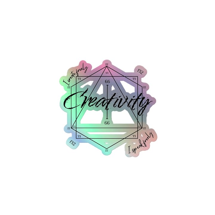 Creativity 132 Vibrational Holographic Sticker product image (1)