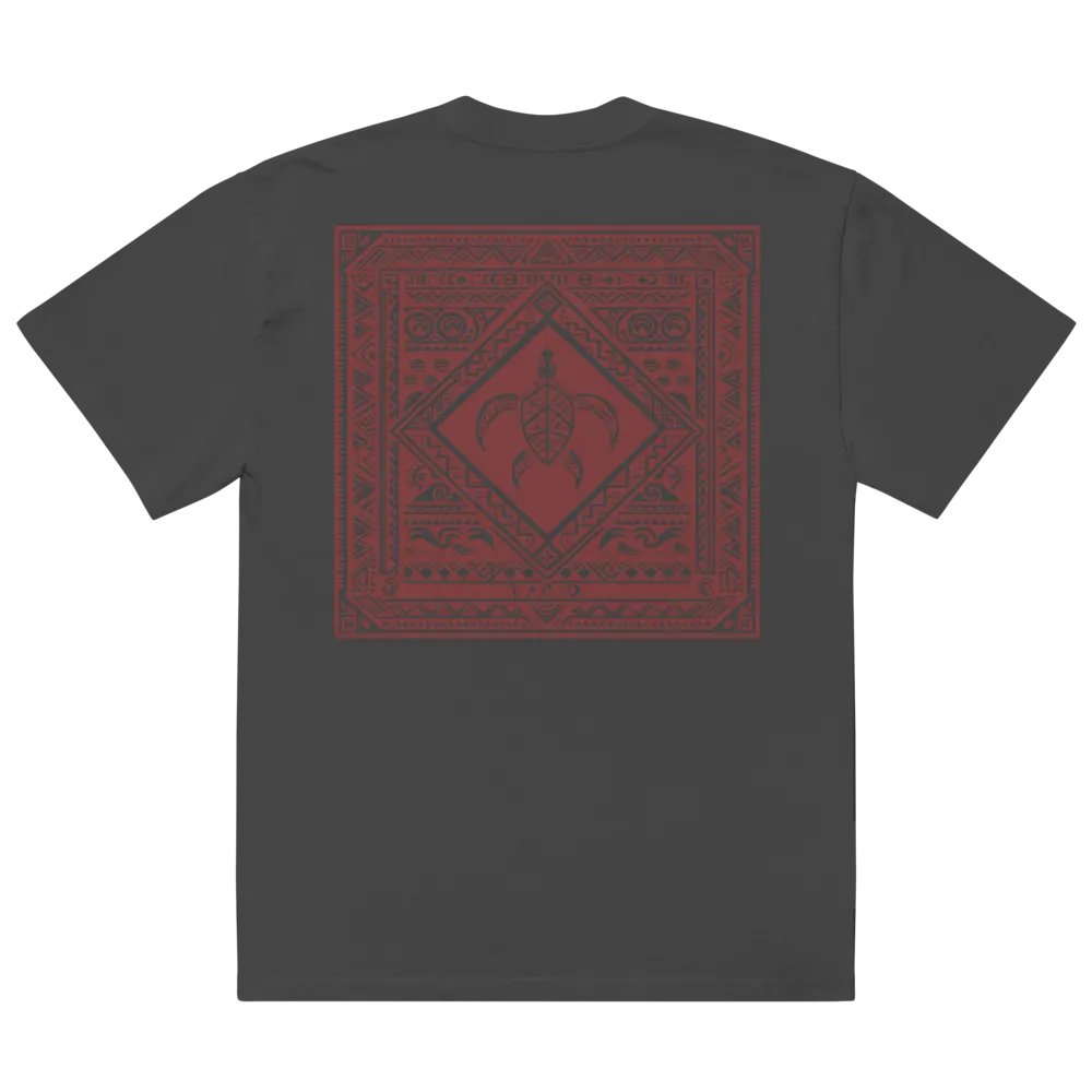 VACIO Tribal Turtle Premium Oversized Faded T-Shirt product image (3)
