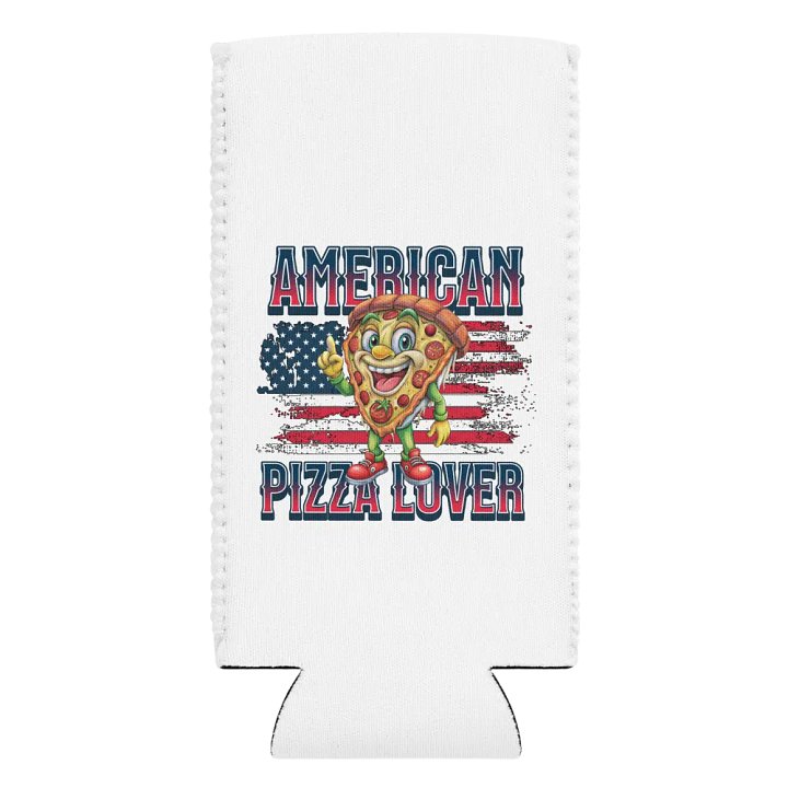 American Pizza Lover Patriotic Can Cooler product image (2)